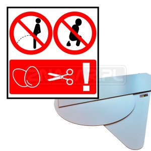 Tablica "Zakaz Sikania" - 600x600 mm, PCV