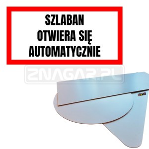 Tabliczka Parkingowa "Szlaban otwiera się automatycznie" - 600x300 mm, PCV
