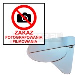 Tablica "Zakaz Fotografowania i Filmowania" - 400x400 mm, PCV
