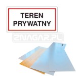 Tabliczka "Teren Prywatny" - 400x200 mm
