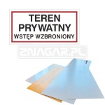 Tabliczka "Teren Prywatny Wstęp Wzbroniony" - 400x200 mm