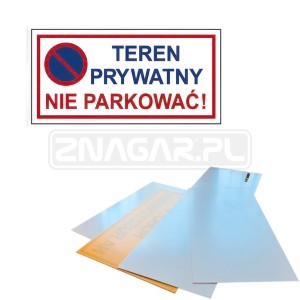 Tabliczka "Teren Prywatny - Nie Parkować" - 400x200 mm