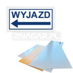 Tabliczka "Wyjazd w lewo" - 400x200 mm