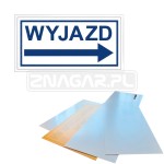 Tabliczka "Wyjazd w prawo" - 400x200 mm