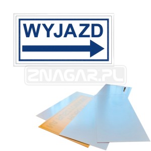 Tabliczka "Wyjazd w prawo" - 400x200 mm