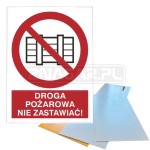 Tabliczka "Droga Pożarowa Nie Zastawiać" - 300x400mm