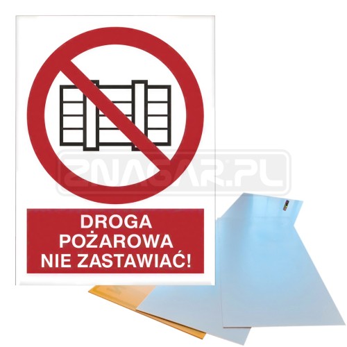 Tabliczka "Droga Pożarowa Nie Zastawiać" - 300x400mm