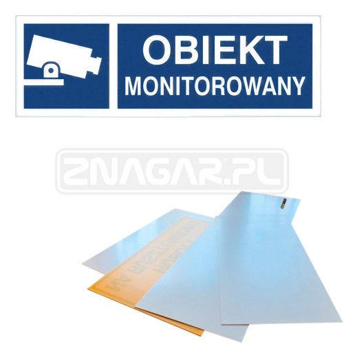 Tabliczka "Obiekt Monitorowany" - 600x200 mm
