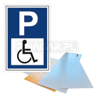 Tabliczka "Parking dla osób niepełnosprawnych" - 400x600 mm