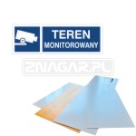 Tabliczka "Teren Monitorowany" - 300x100 mm