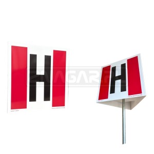Oznakowanie przestrzenne Hydrant ze słupkiem - 3x 200x200 mm