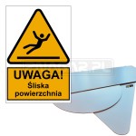 Tabliczka "UWAGA Śliska powierzchnia" - 300x200 mm, PCV