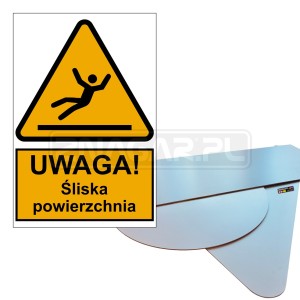 Tabliczka "UWAGA Śliska powierzchnia" - 300x200 mm, PCV