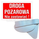 Tabliczka Parkingowa "Droga Pożarowa Nie zastawiać" - 600x360 mm, PCV