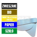 Zestaw tabliczek na pojemniki do segregowania odpadów - 266x100 mm, PCV