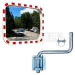 Zestaw lustro drogowe U-18b 600x400 + wysięgnik ścienny regulowany 