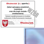 Tablica "Dofinansowanie" - 900x700 mm
