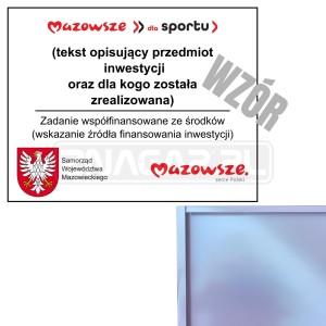 Tablica "Dofinansowanie" - 1200x800 mm