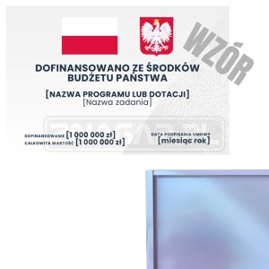 Tablica "Dofinansowanie" - 1800x1200 mm