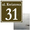 Tablica adresowa na dom 400x400 mm - ocynkowana, Garamound #1