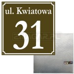 Tablica adresowa na dom 400x400 mm - ocynkowana, Garamound