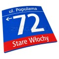 Tablica adresowa MSI, warszawska - 450x450 mm #1