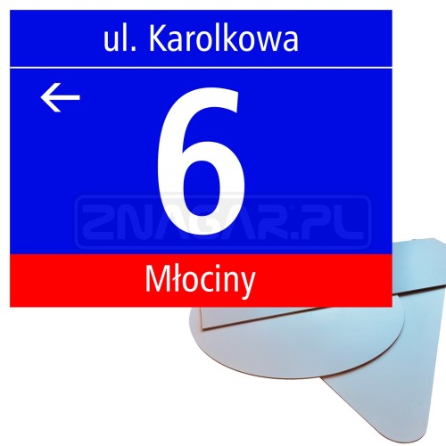 Tablica adresowa MSI - 450x350 mm, PCV