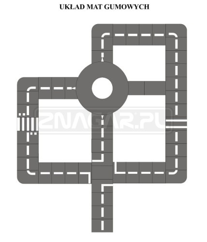 Komplet mat - miasteczko rowerowe ok. 17x20 m 