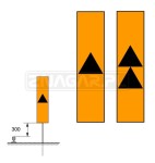 Wskaźnik W11p 400x1600 mm odblaskowy