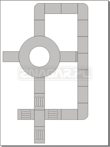 Komplet mat - miasteczko rowerowe ok. 11x17 m 