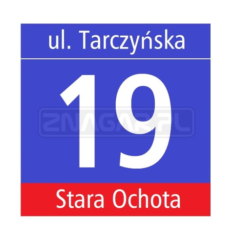Tablica adresowa 35x35 cm pcv 
