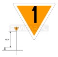 Sygnał D6 900 mm odblaskowy #1