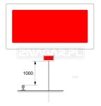 Sygnał D1 860x440 mm odblaskowy
