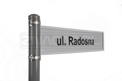 Tablica ulicowa w ramie "X"