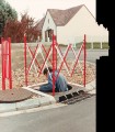Bariera nożycowa-studzienkowa stalowa biało-czerwona1m2 #5