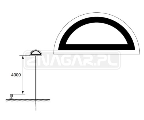 Wskaźnik W5 500 mm odblaskowy