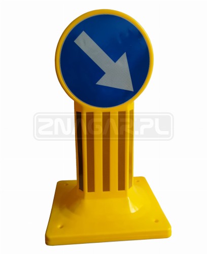 Pylon drogowy U-5b 400 II gen. - jednostronnie oklejony, 100cm