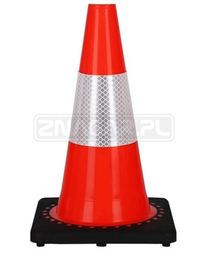 Pachołek odblaskowy U23d 30 cm na czarnej podstawie