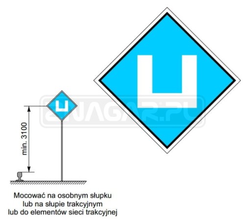 Wskaźnik We9a 480x480 mm odblaskowy