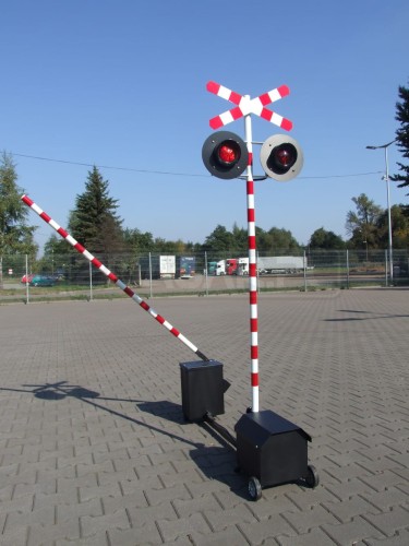 Sygnalizator kolejowy z rogatką - mini miasteczko
