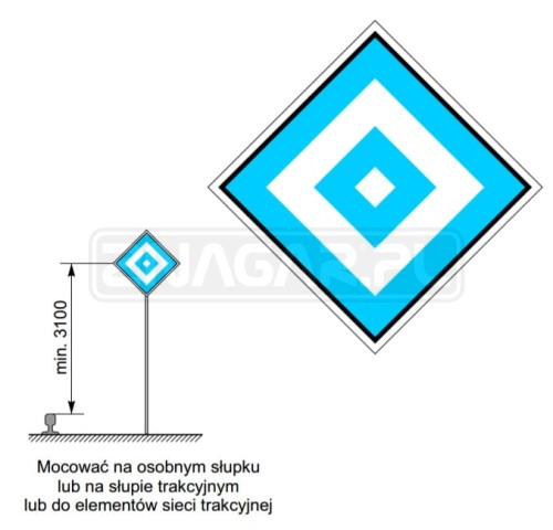 Wskaźnik We4a 480x480 mm odblaskowy 