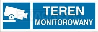 Tabliczka "Teren Monitorowany" - 300x100 mm