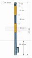 Prosty słupek parkingowy - odblask żółty #2