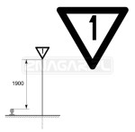 Wskaźnik W8 500 mm odblaskowy