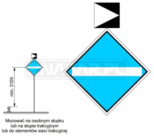 Wskaźnik We2b 480x480+200x200 mm odblaskowy