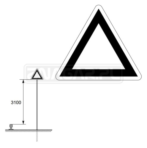 Wskaźnik W6 wysoki 500 mm odblaskowy