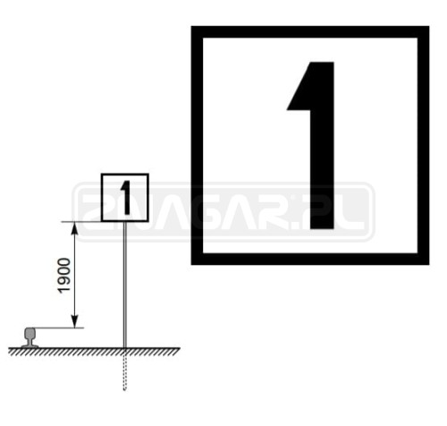 Wskaźnik W27 500x500 mm odblaskowy 