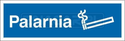 Palarnia - naklejka zwykła 30x10 cm 
