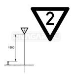 Wskaźnik W8 niski 700 mm odblaskowy