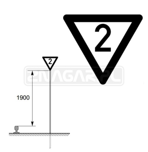 Wskaźnik W8 niski 700 mm odblaskowy